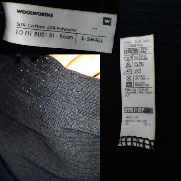 Stretchy Black Ribbed Mockneck - Picture 2 of 2